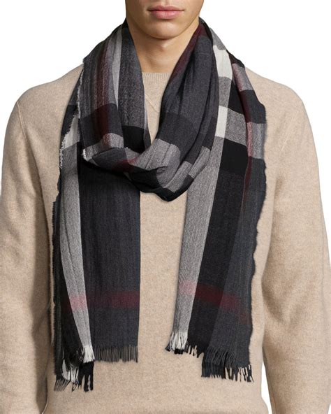 burberry scarf charcoal|burberry scarf for men.